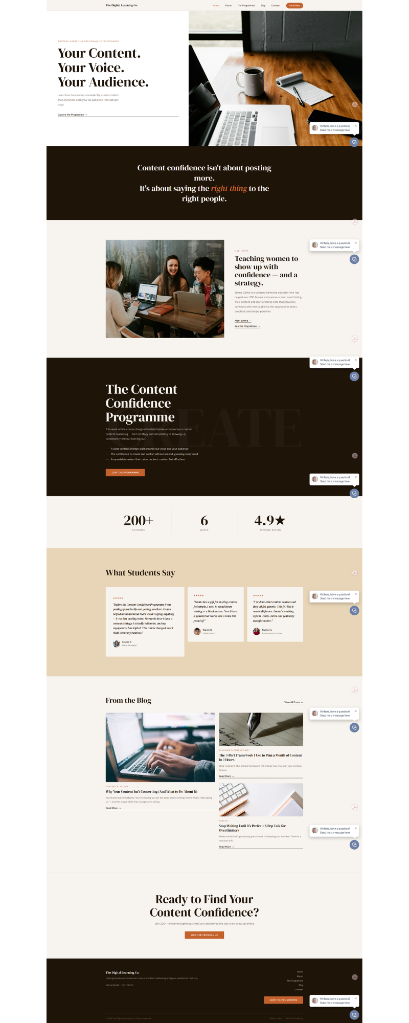 Course Creator preview