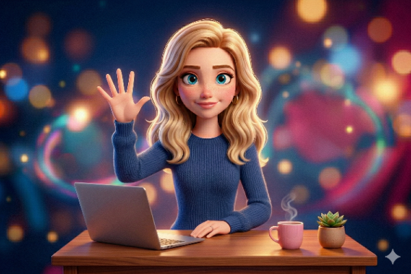 cartoon image of woman holding up 5 fingers cartoon image of woman holding up 5 fingers