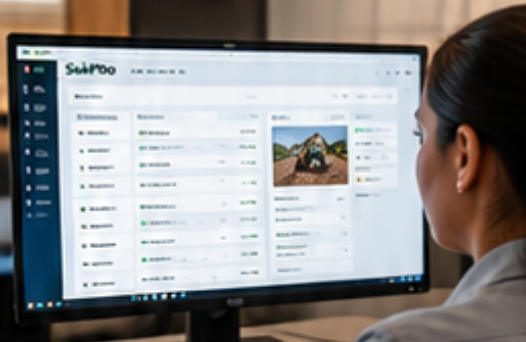 Office team managing jobs