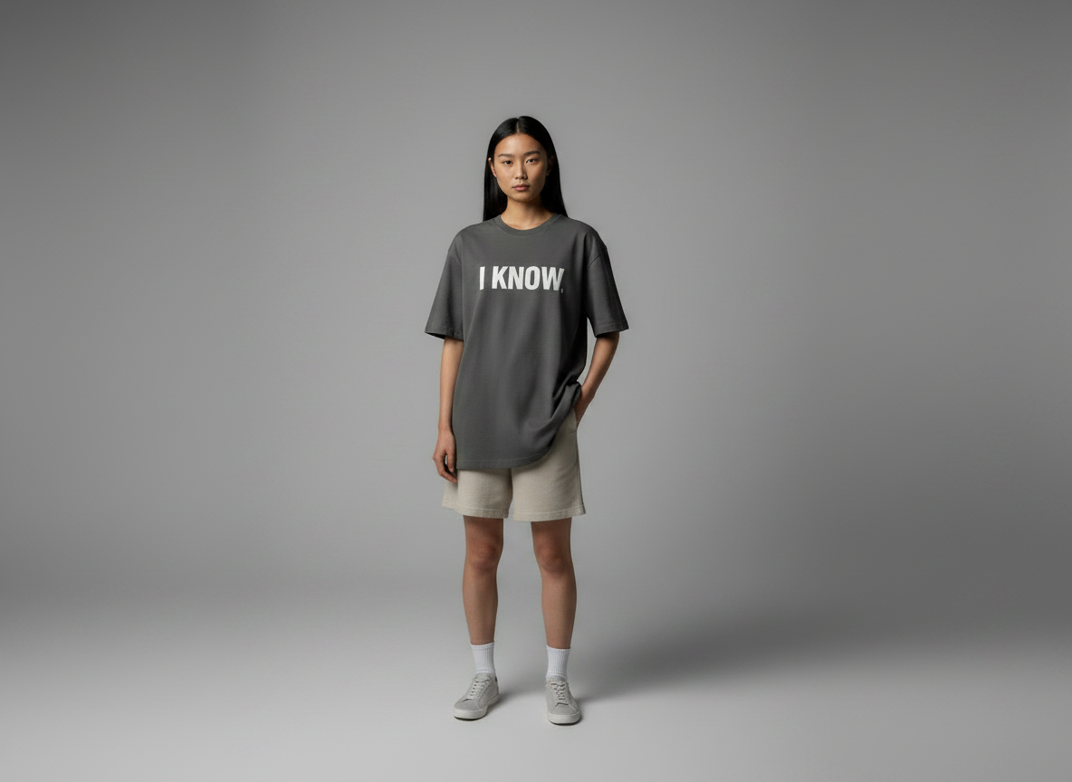 I KNOW T-Shirt - Grey Skies