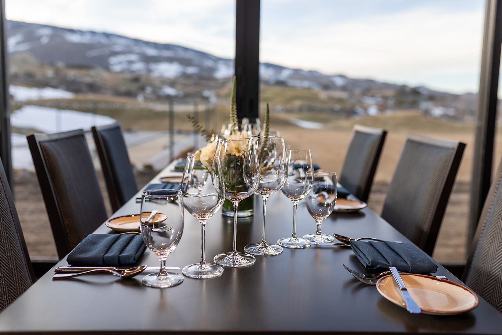 Private dining room with Sierra Nevada views