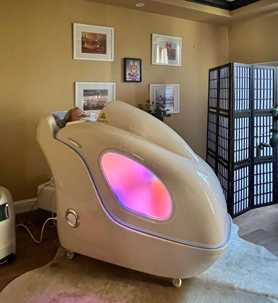 Aura O3 Ascension Capsule in the Ageless Code Longevity Lounge