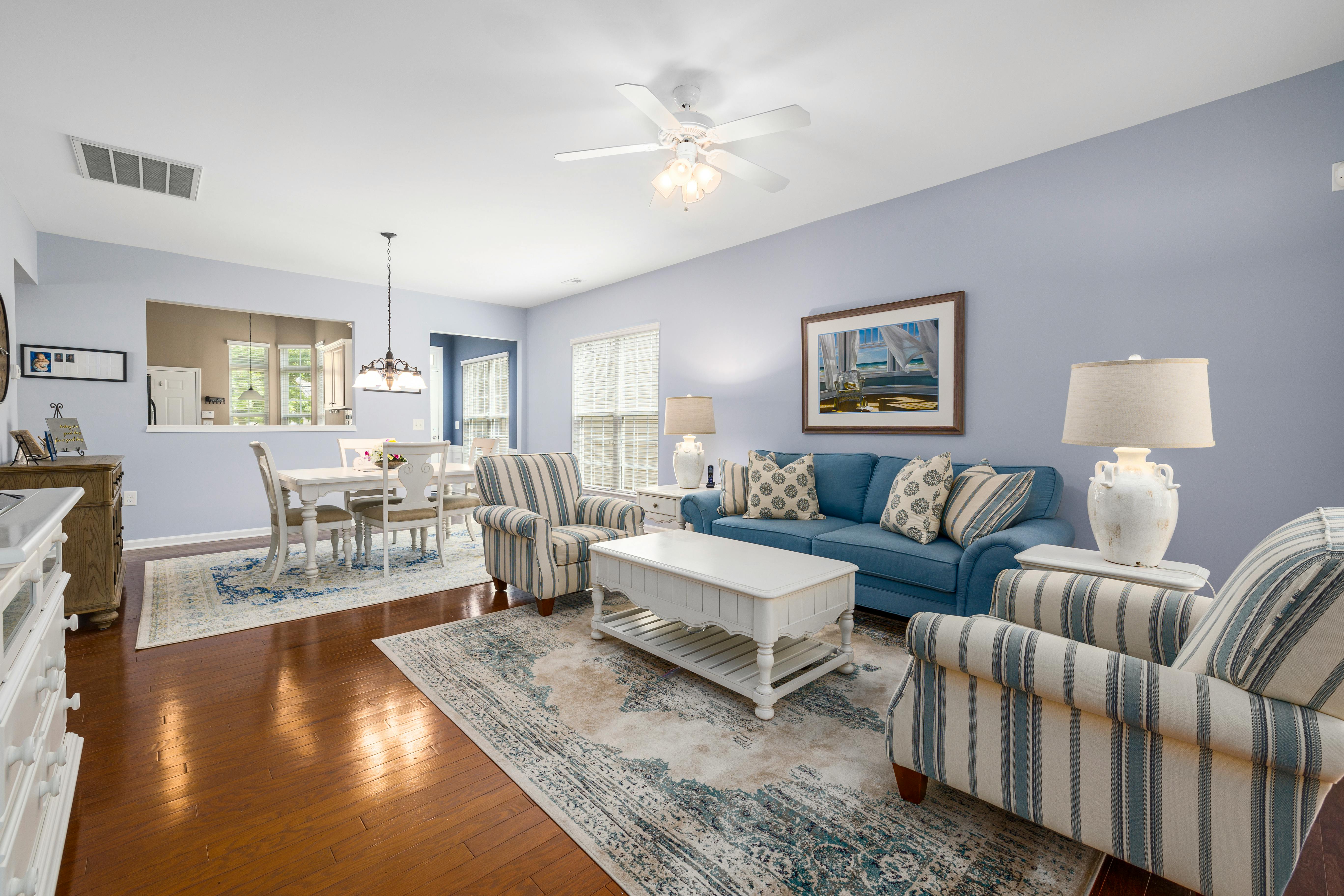 Comparison of harsh cool LED lighting and warm inviting lighting in a home.