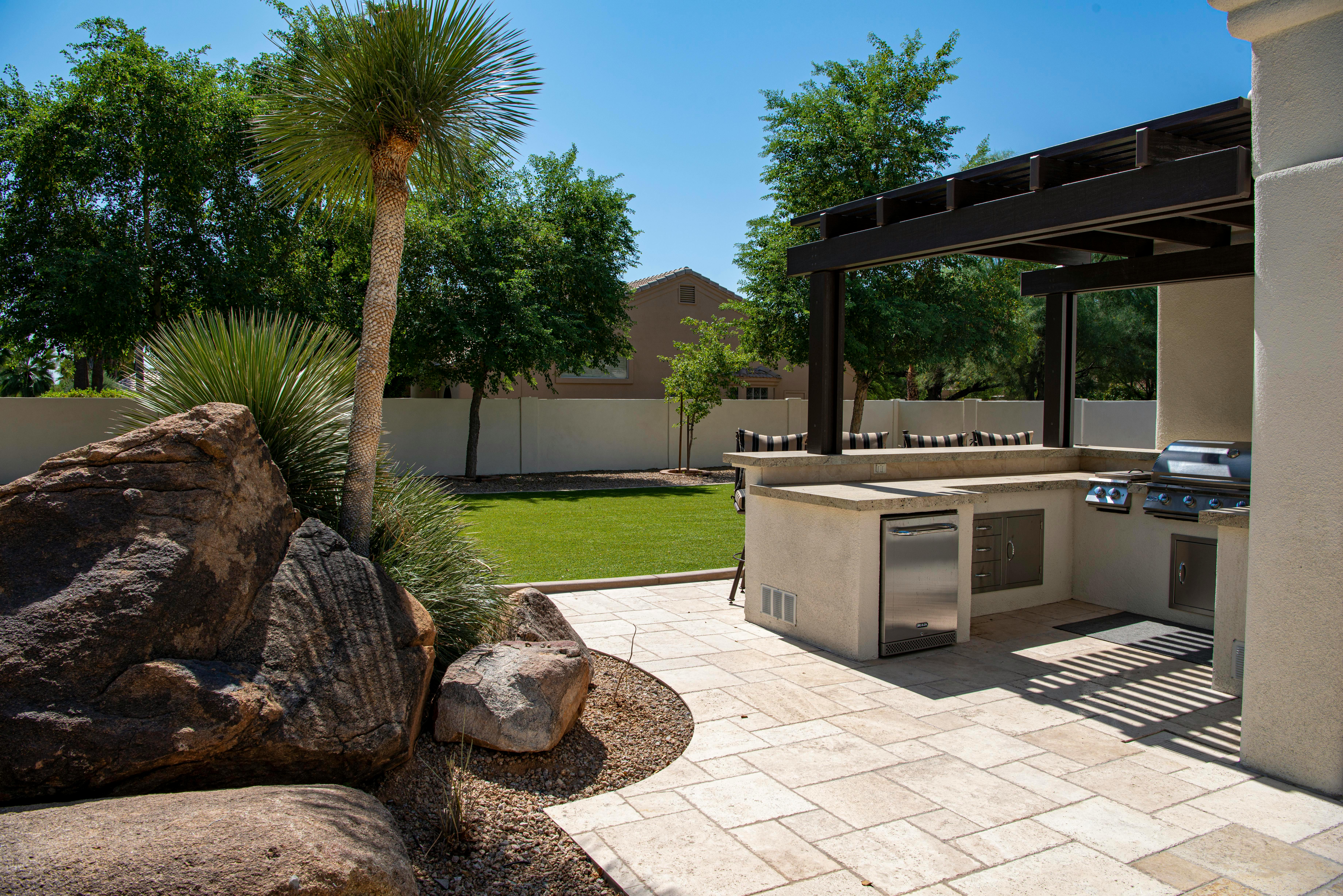 Outdoor kitchen that adds value when properly maintained. Outdoor kitchen that adds value when properly maintained.