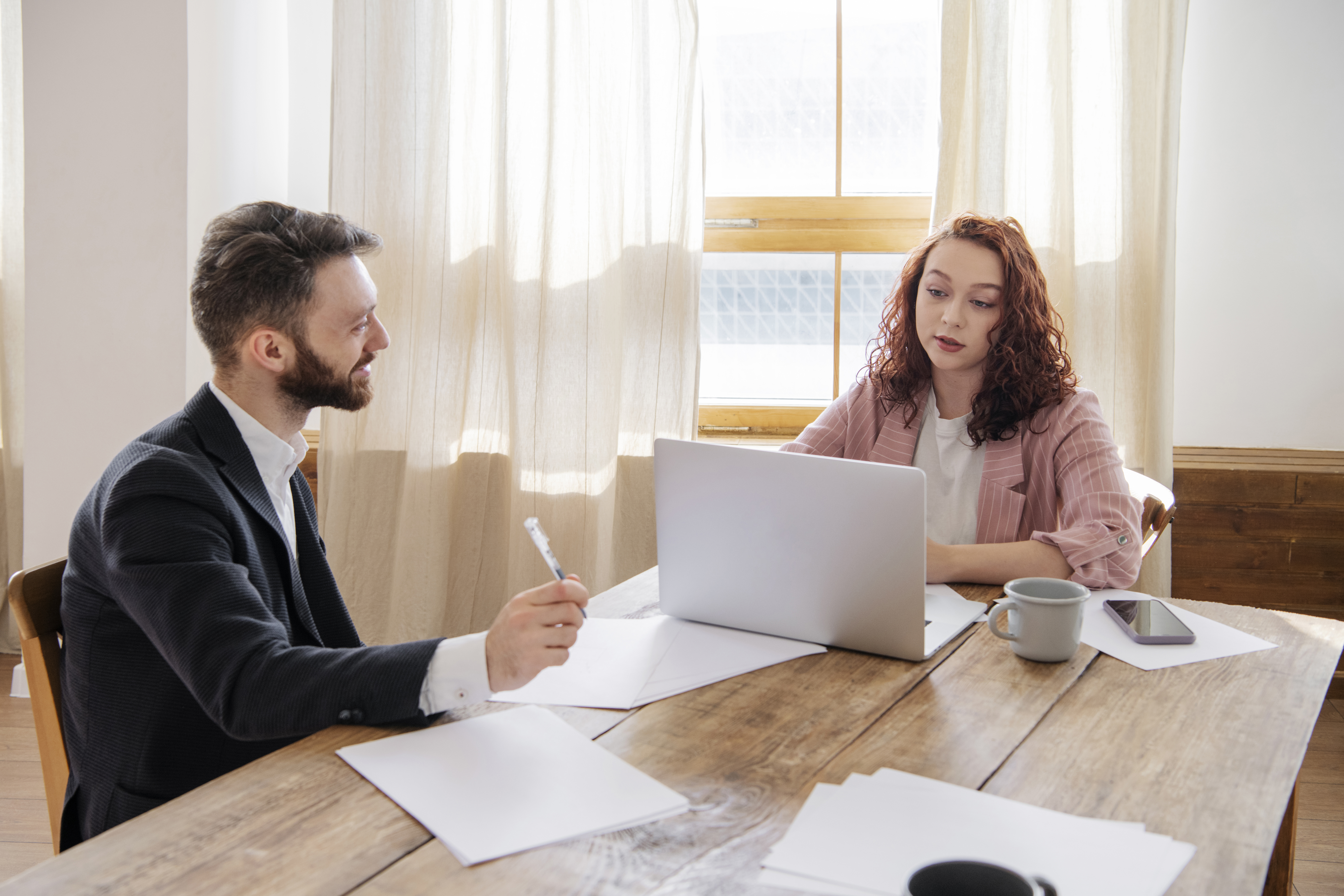 Attorney reviewing real estate closing documents.