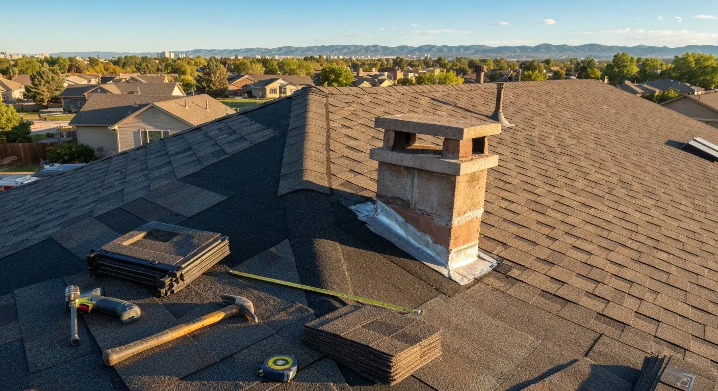 Roof leak repair work