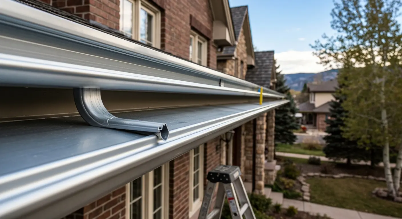 Seamless gutter installation