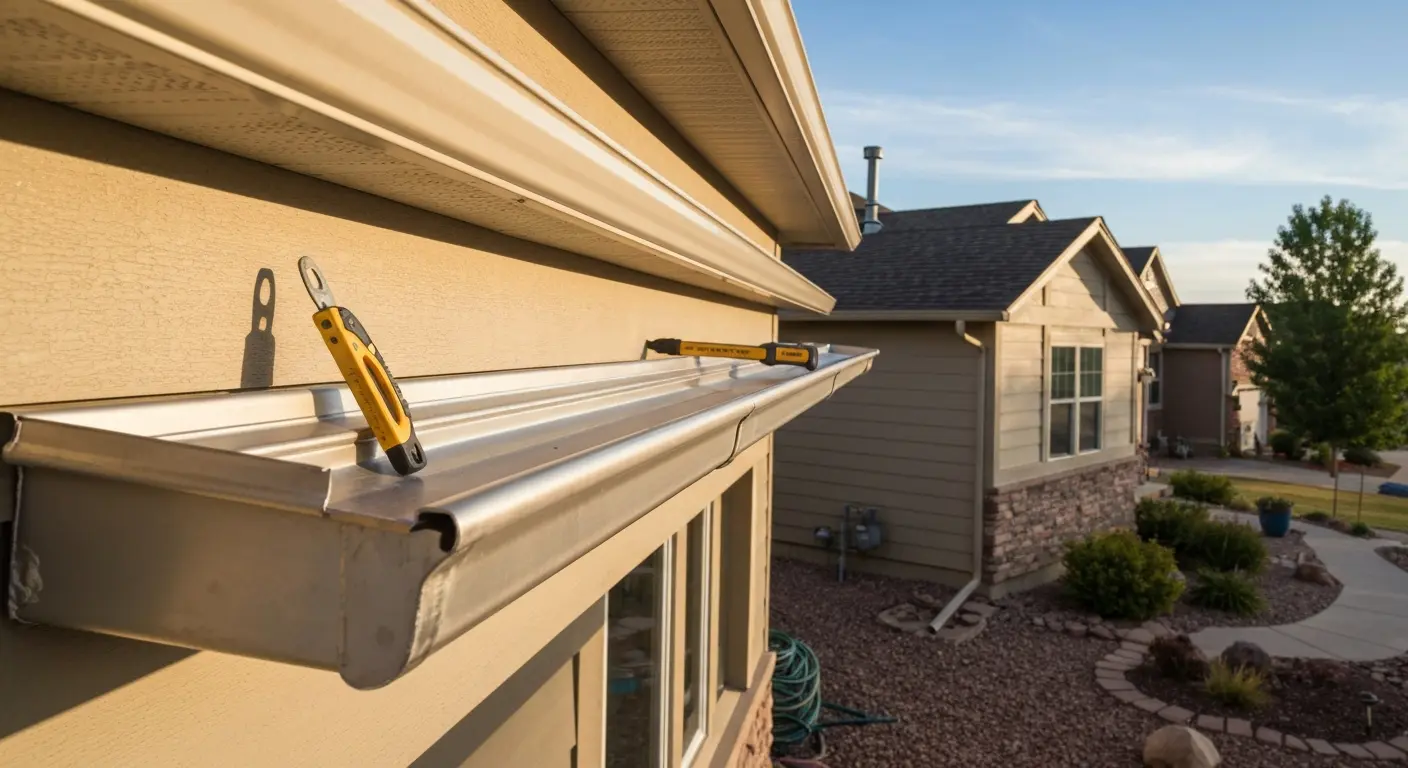 Seamless gutter installation