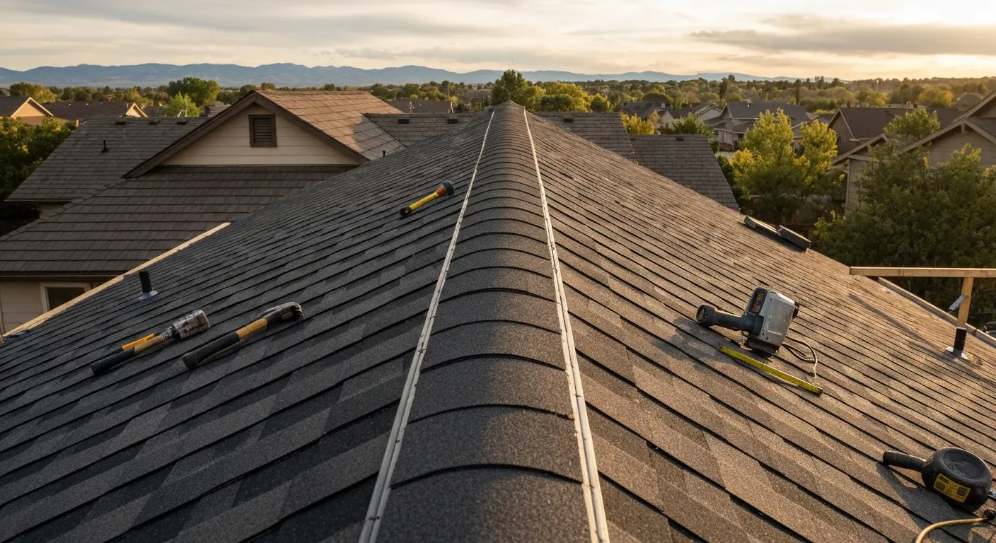 Roof repair on Fort Collins home