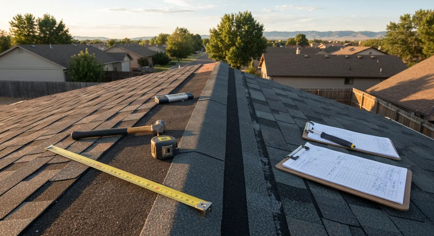 Severe weather impact on residential roof