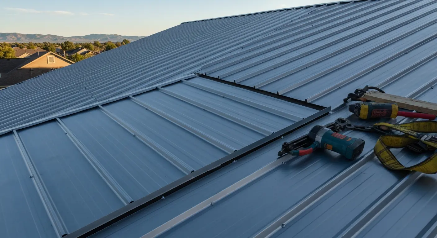 Aurora metal roof installation