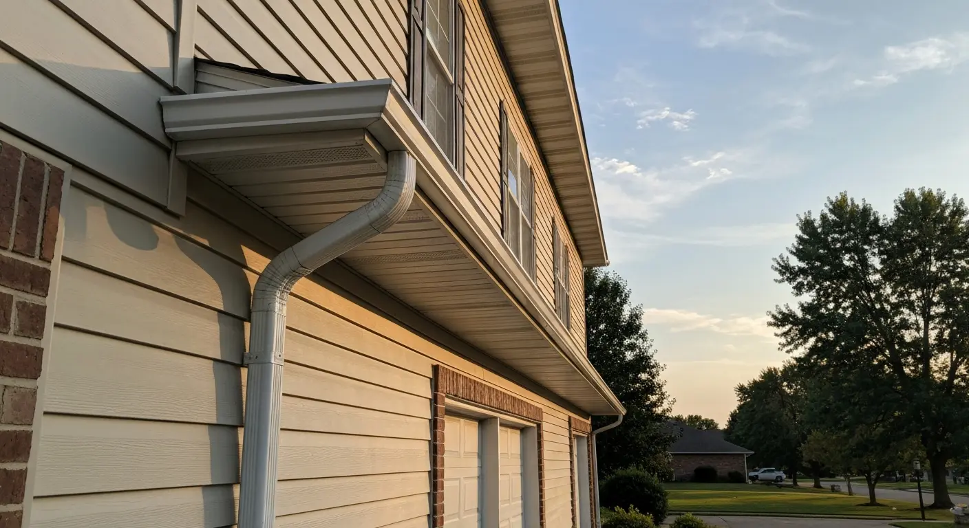 Clean aluminum gutters with guards