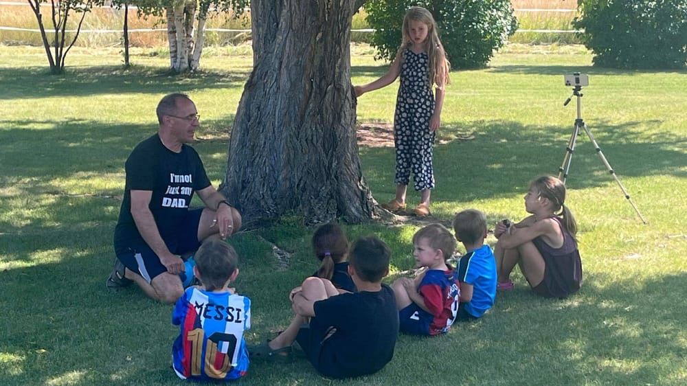 Thomas Liotta working with children