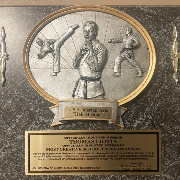 Thomas Liotta USA Martial Arts Hall of Fame Award