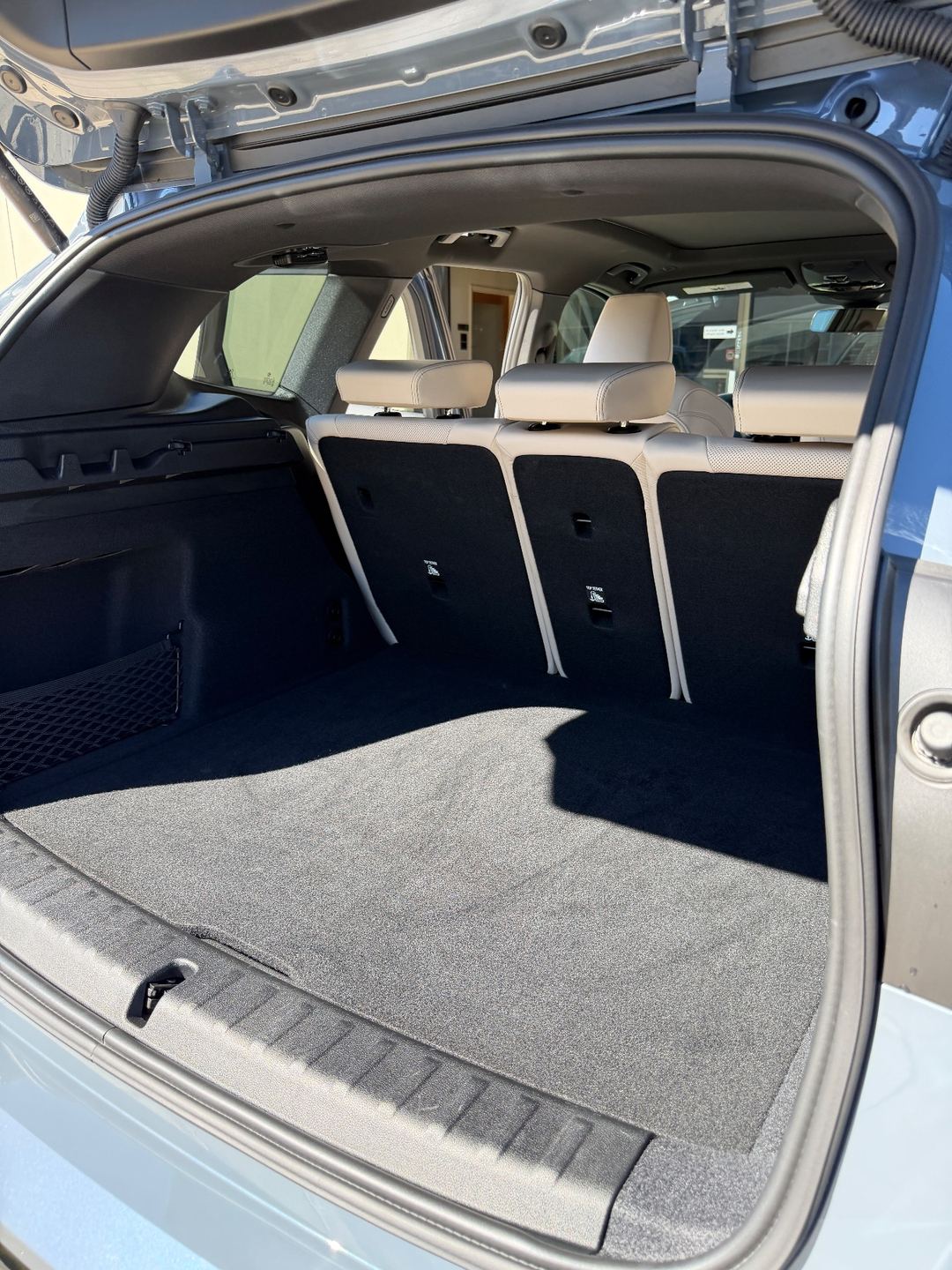 Vacuumed cargo area of a BMW X1 after detailing