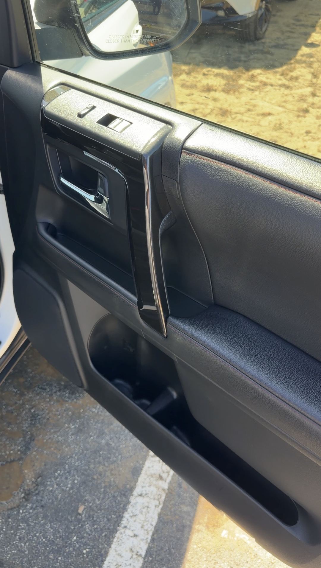 Clean front passenger door panel of a Toyota 4Runner
