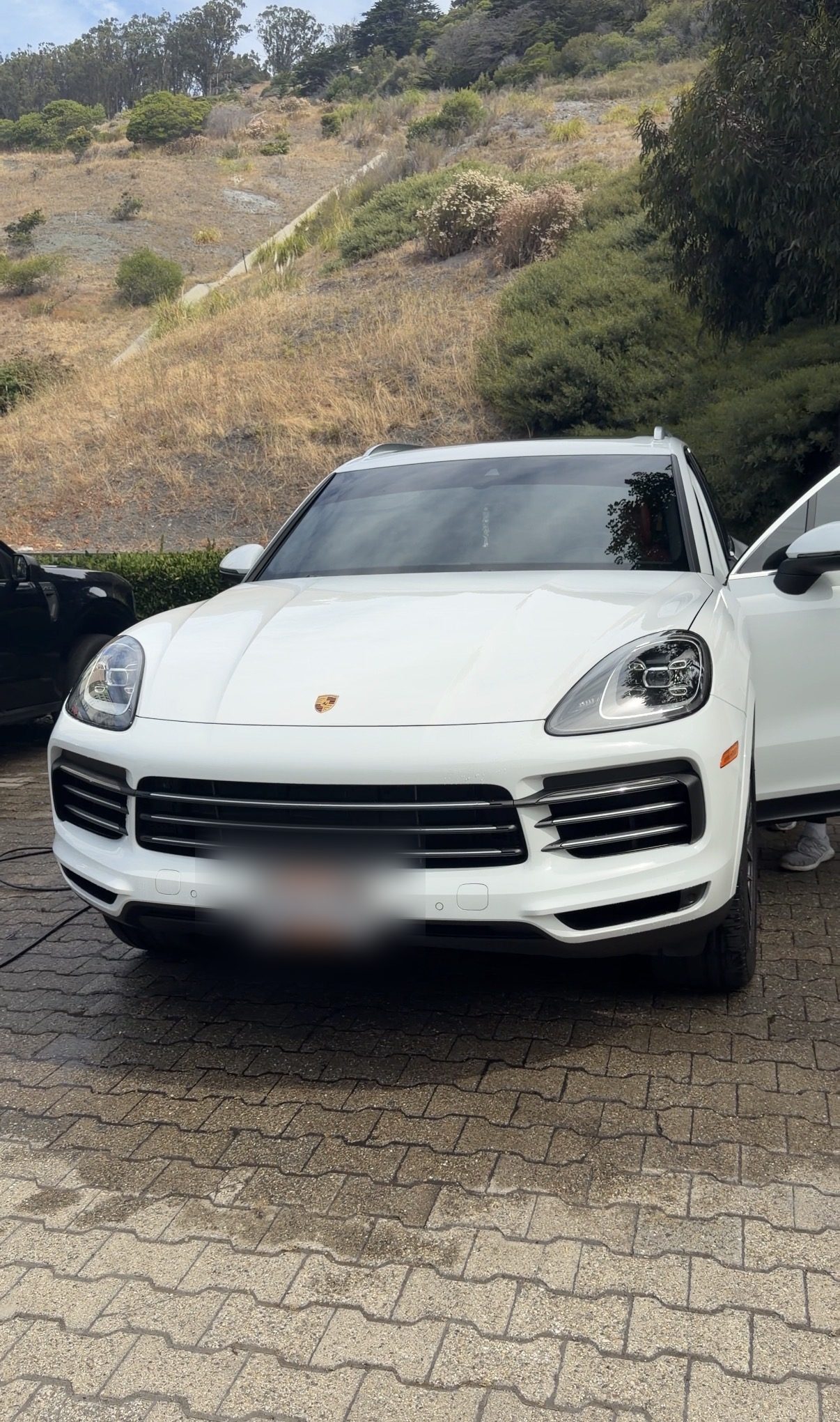 After full front exterior of a Porsche Cayenne, full detail in Hunters Point
