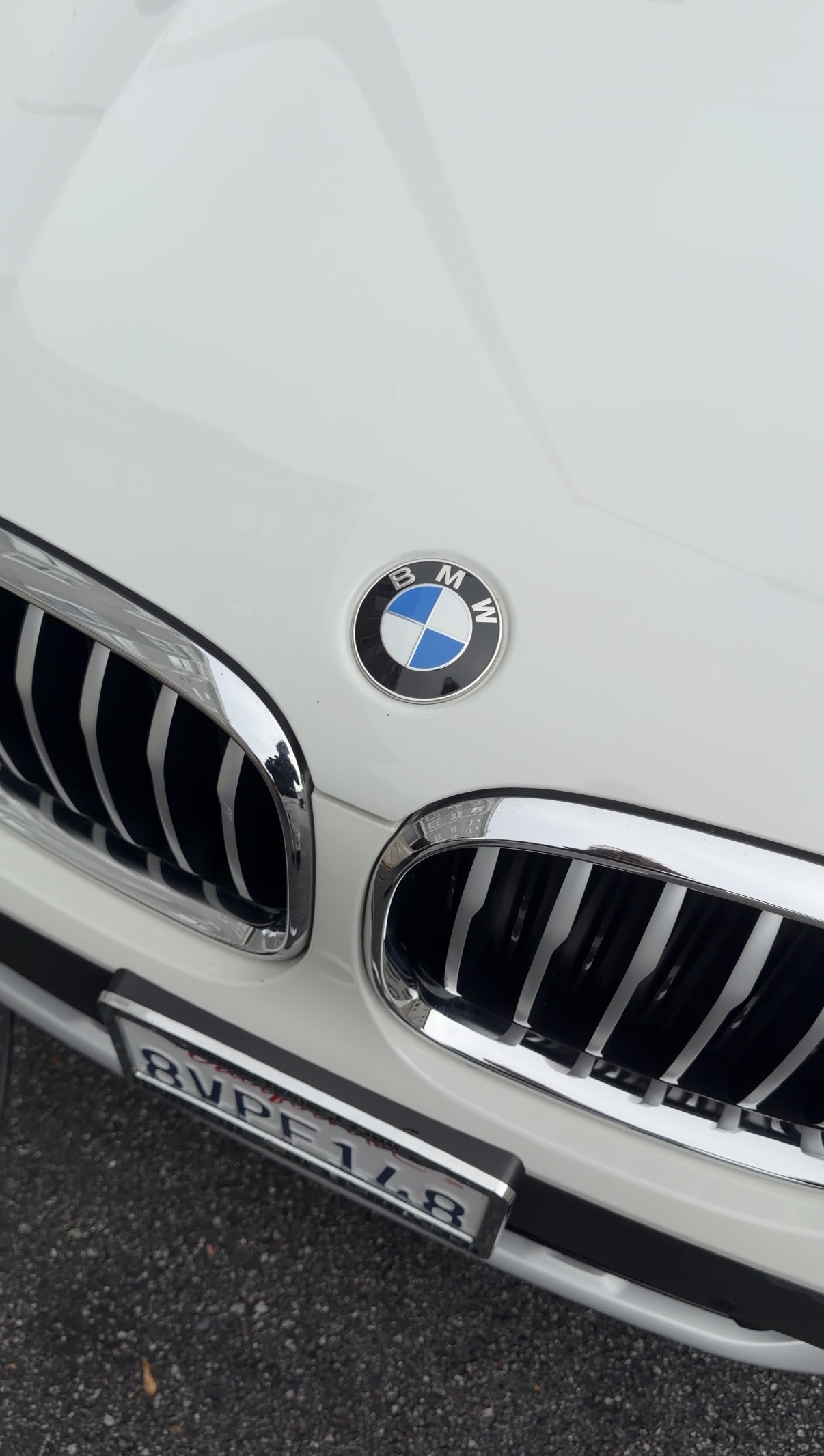 After bmw emblem of a BMW X3, exterior detail in Marina District