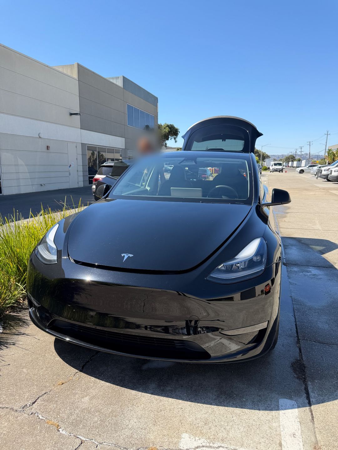 Black Tesla Model Y Performance after a full mobile detail in South San Francisco
