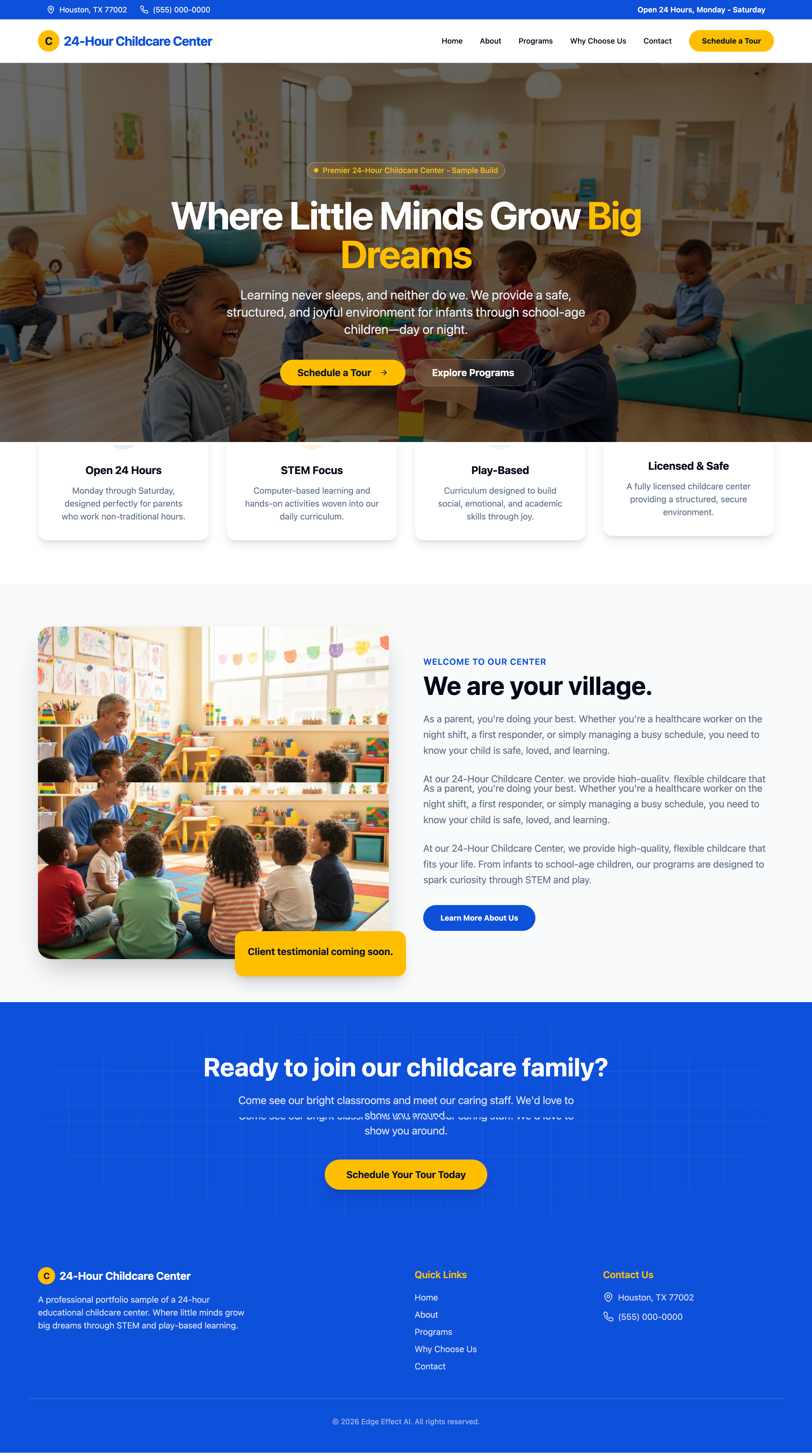 Childcare Center Sample Build