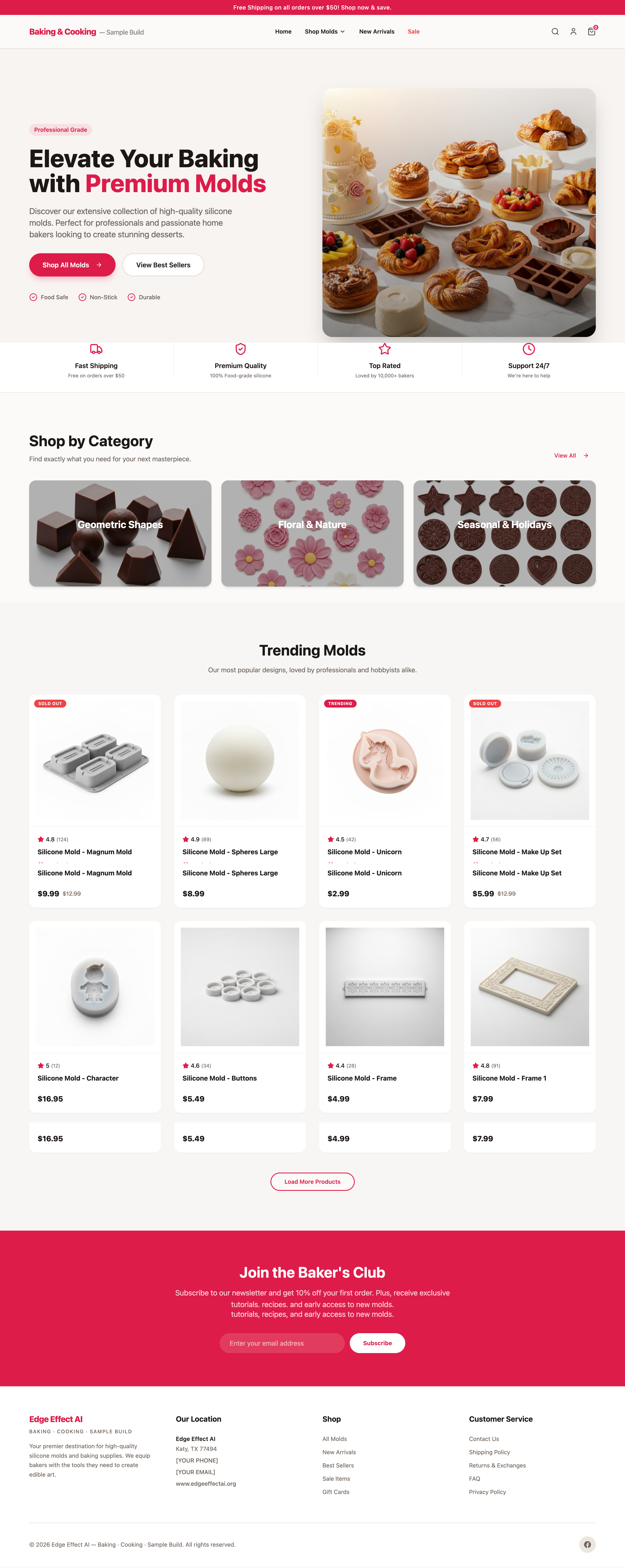 Baking and Ecommerce Sample Build