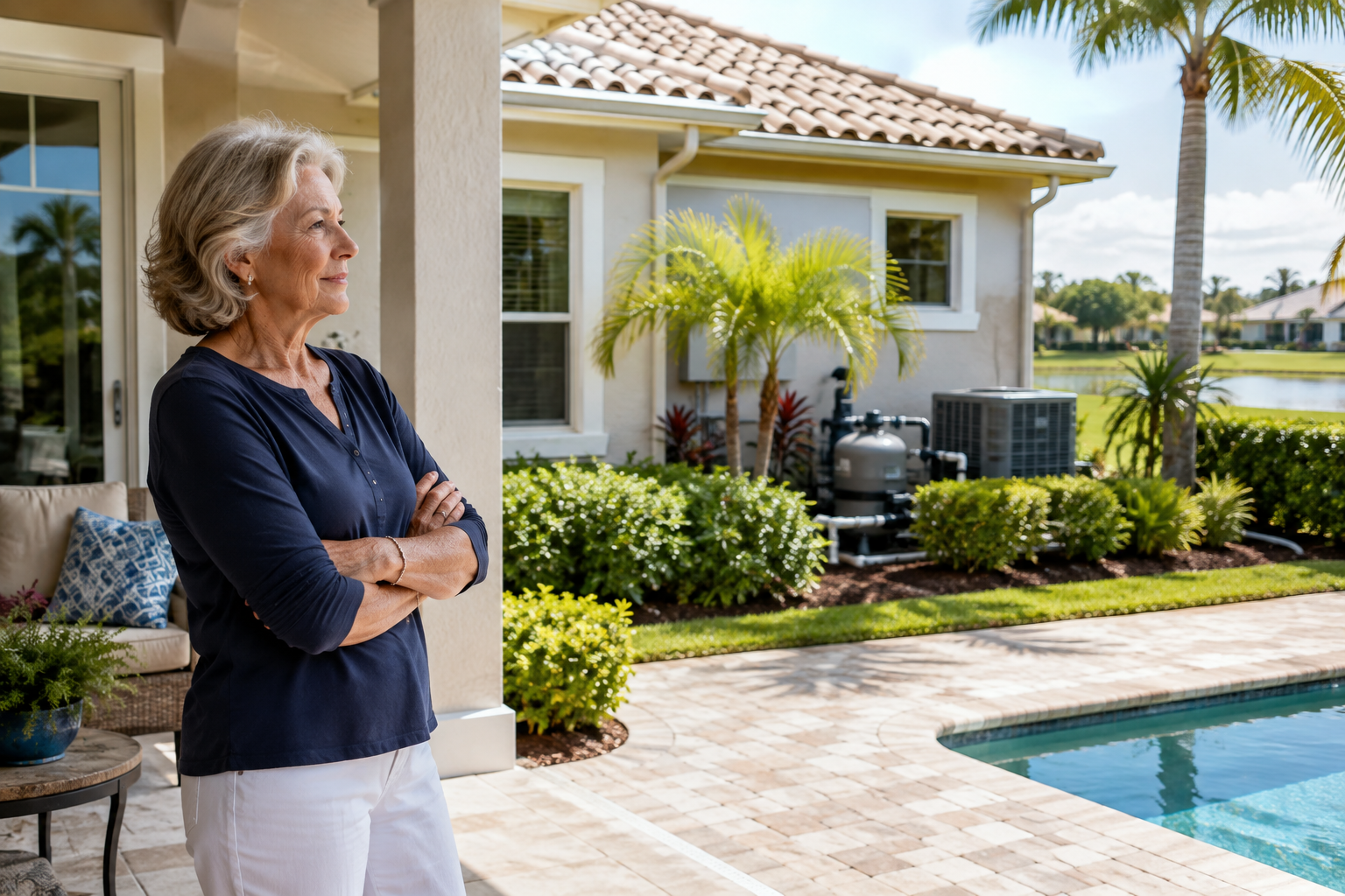 Florida homeowner reviewing property choices