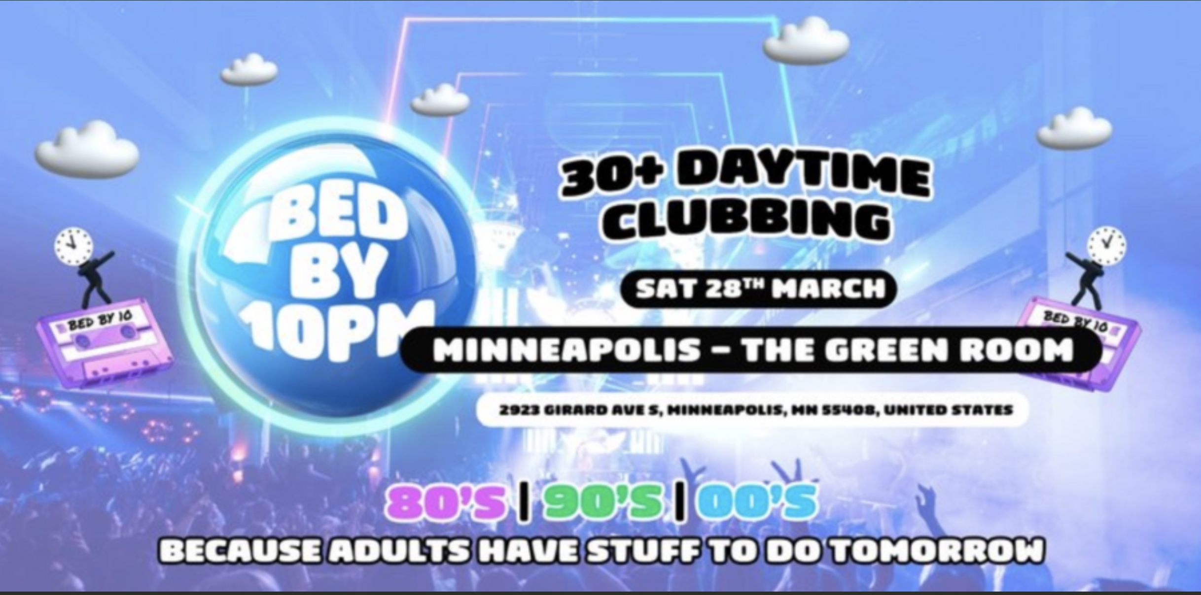 30+ Daytime Clubbing | Sat. March 28