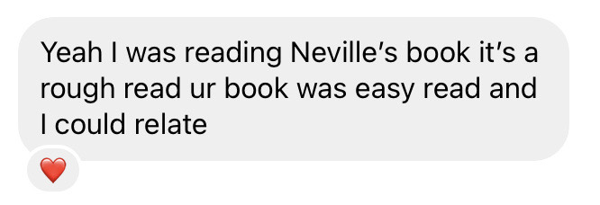 Reader message: another author's book was a rough read, this one was easy to read and relate to