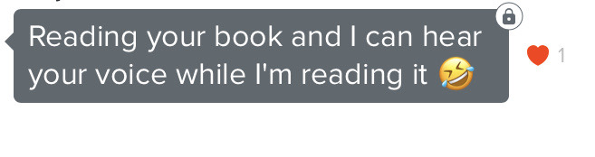 Reader message: I can hear your voice while I'm reading it