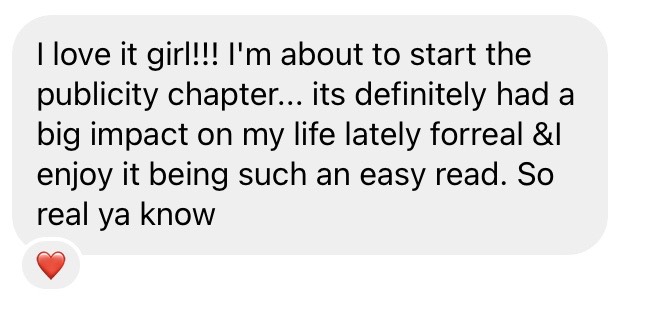 Reader message: big impact on my life lately, such an easy read