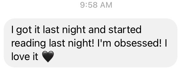 Reader message: got it last night, I'm obsessed