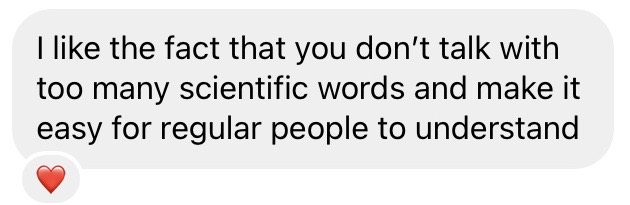 Reader message: I like that you don't use too many scientific words