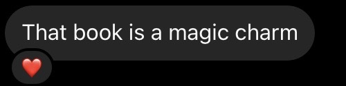 Reader message: that book is a magic charm