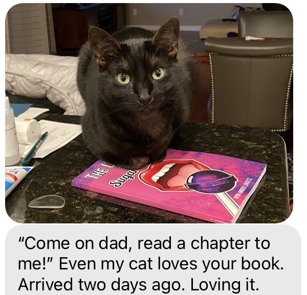 Reader message: even my cat loves your book