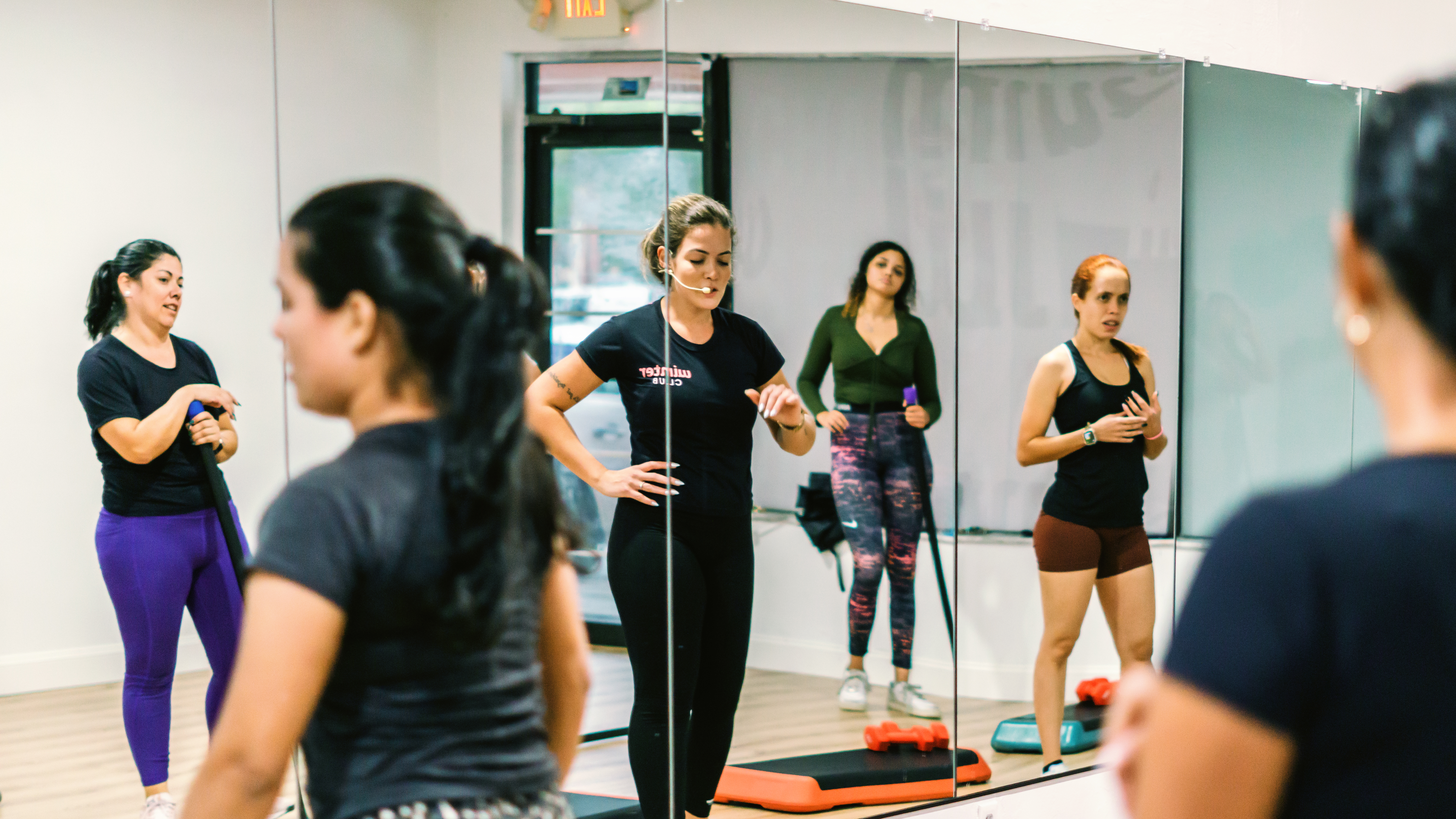 Fran coaching a Winter Club member