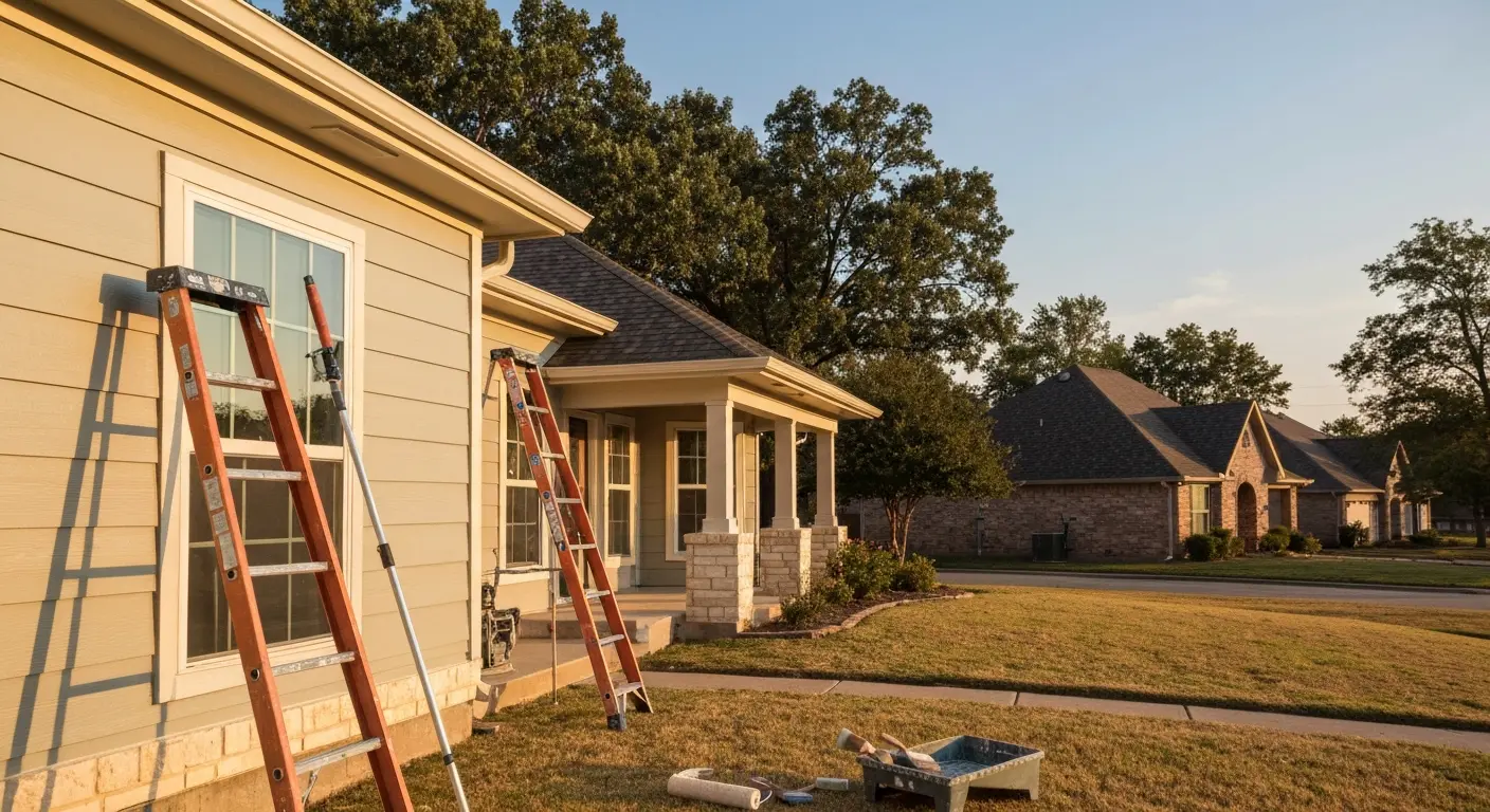 Exterior painting of Jenks residential home