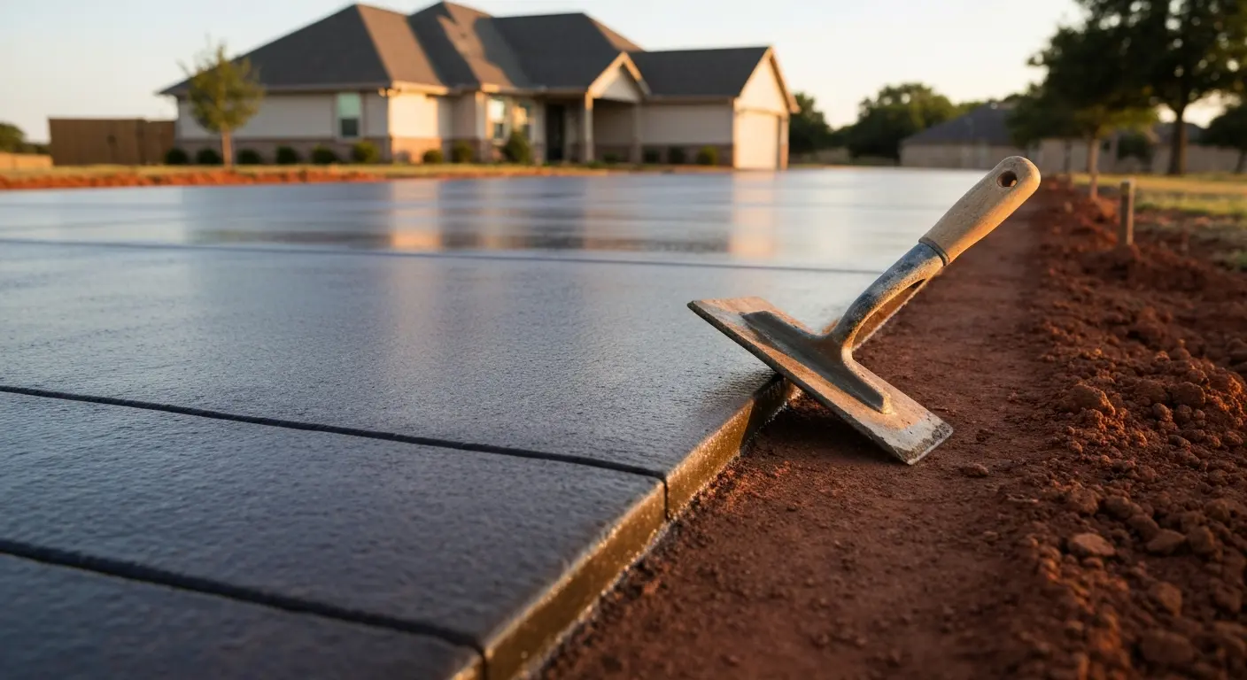 Concrete finishing work