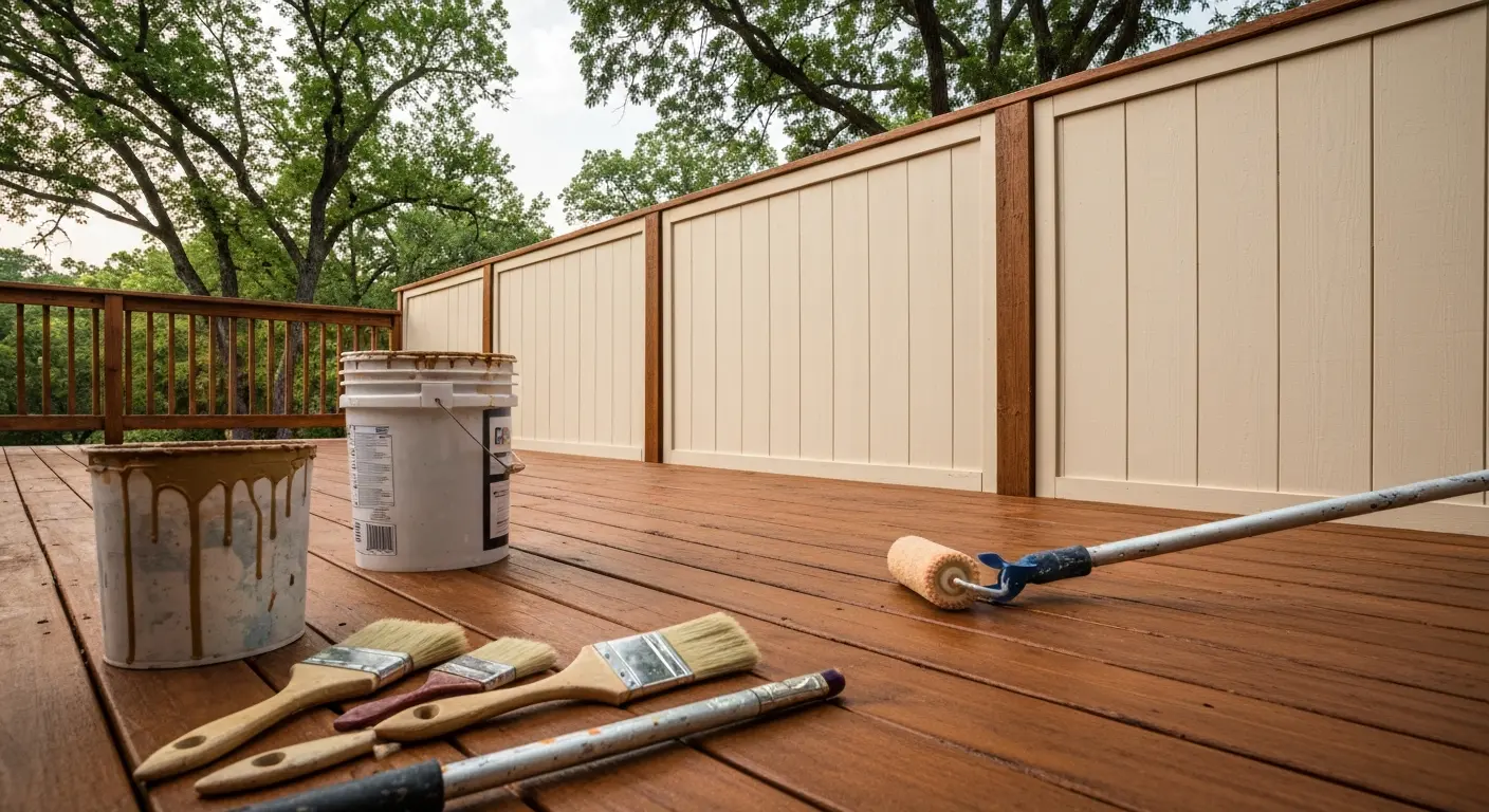 Deck and fence painting