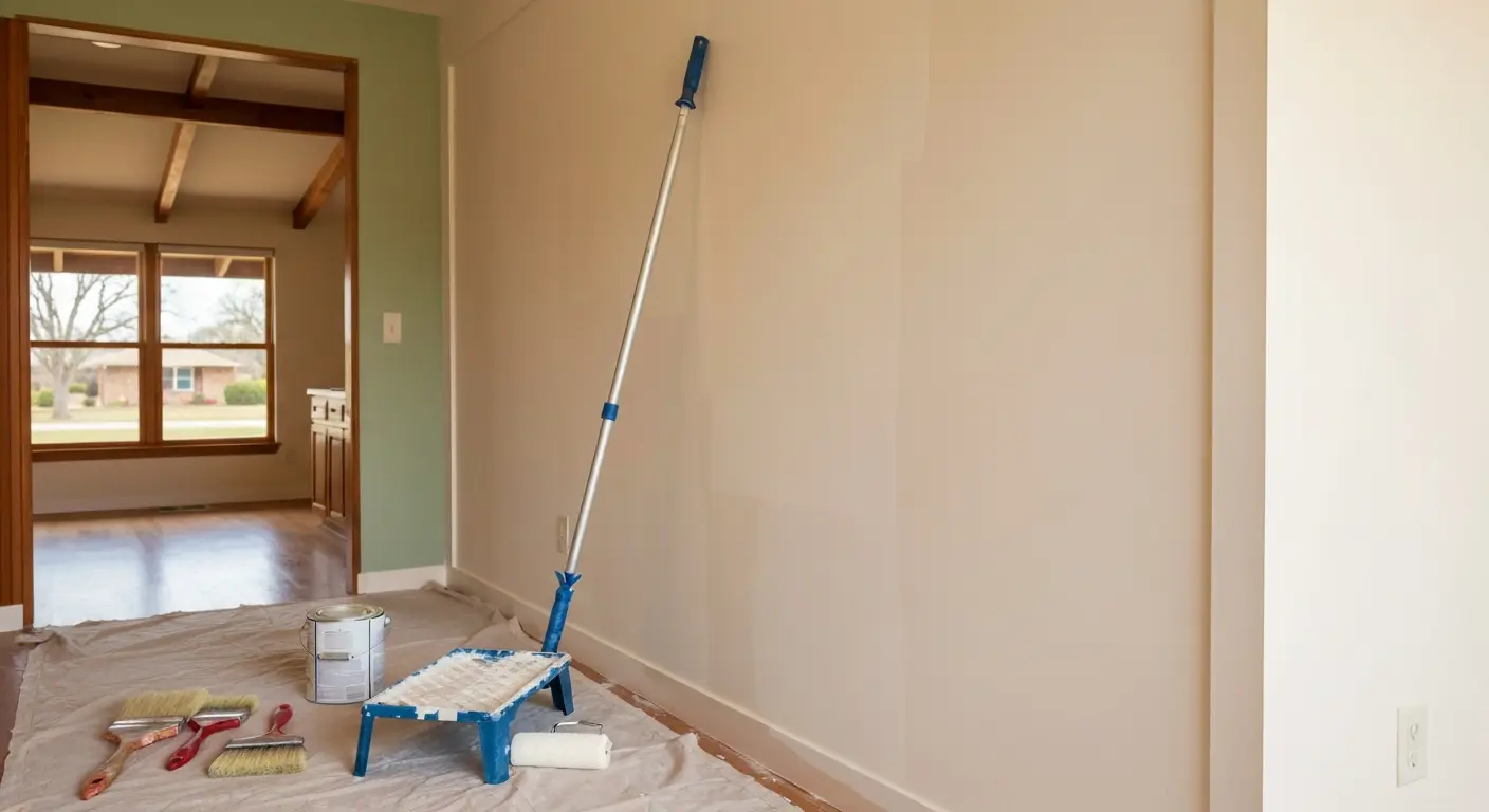Interior wall painting project