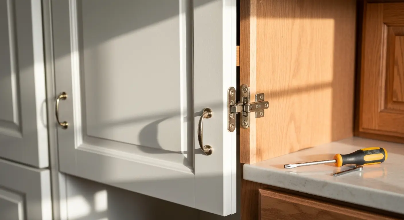 Cabinet hardware and door installation