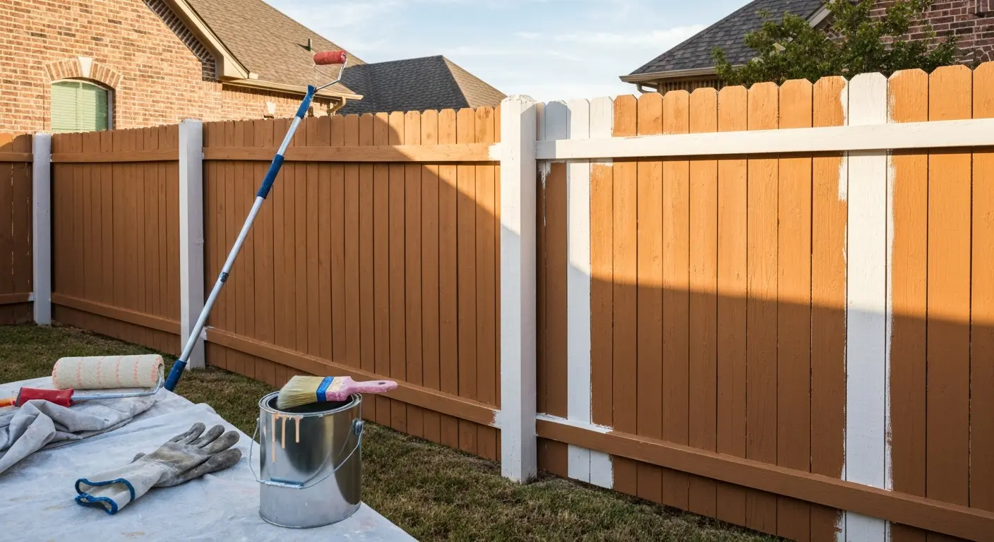 Fence painting service