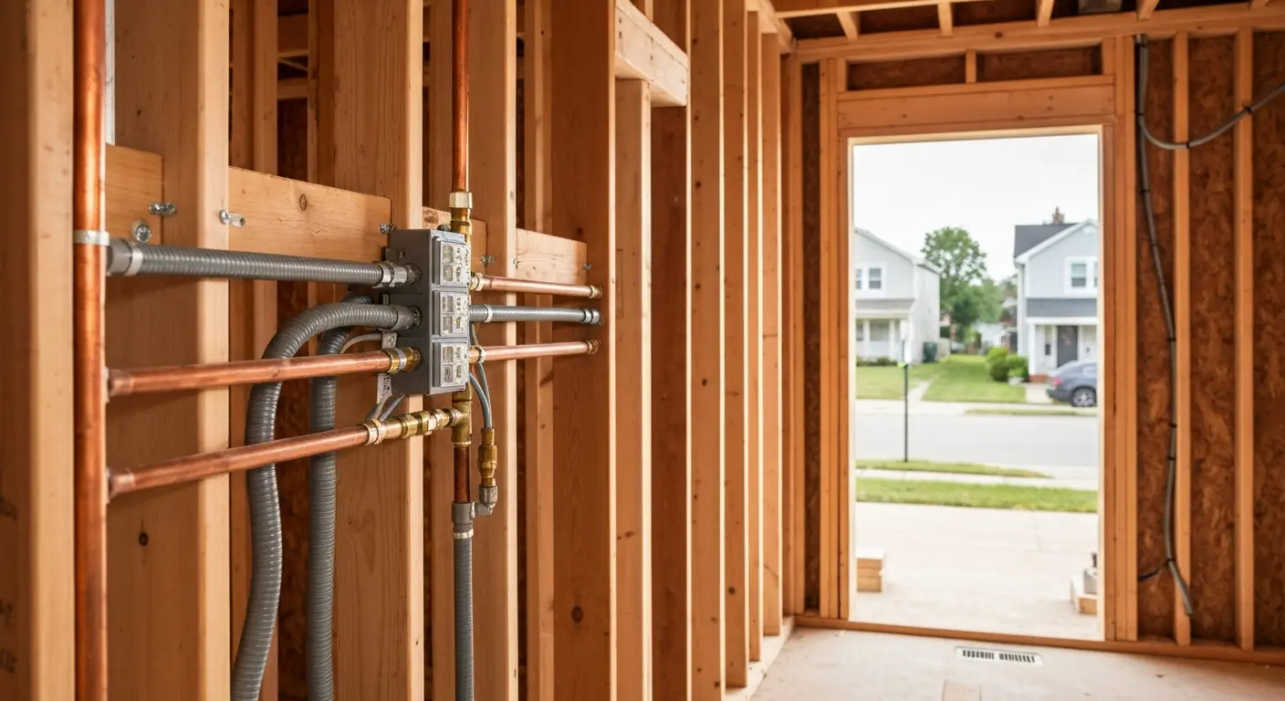 Electrical and plumbing rough-in