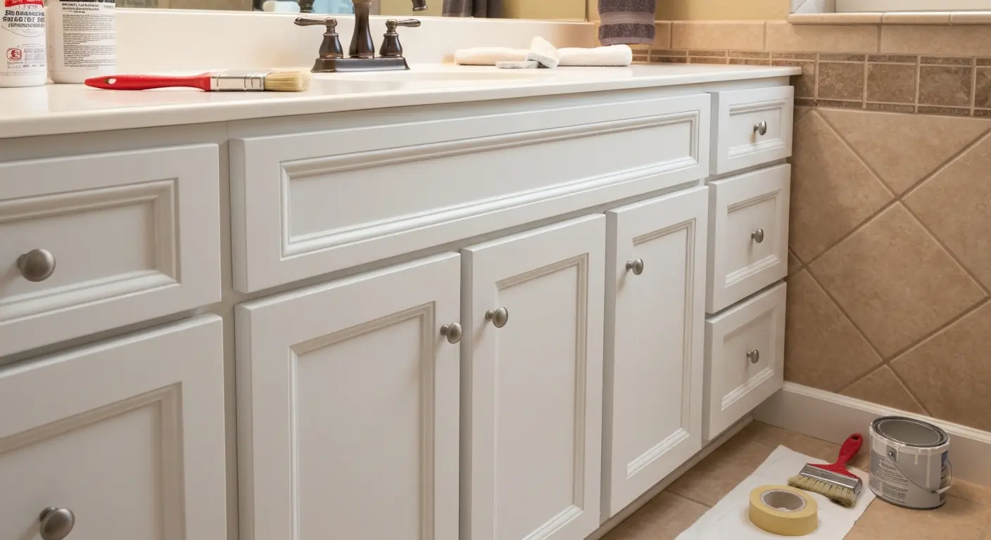 Bathroom vanity cabinet painting