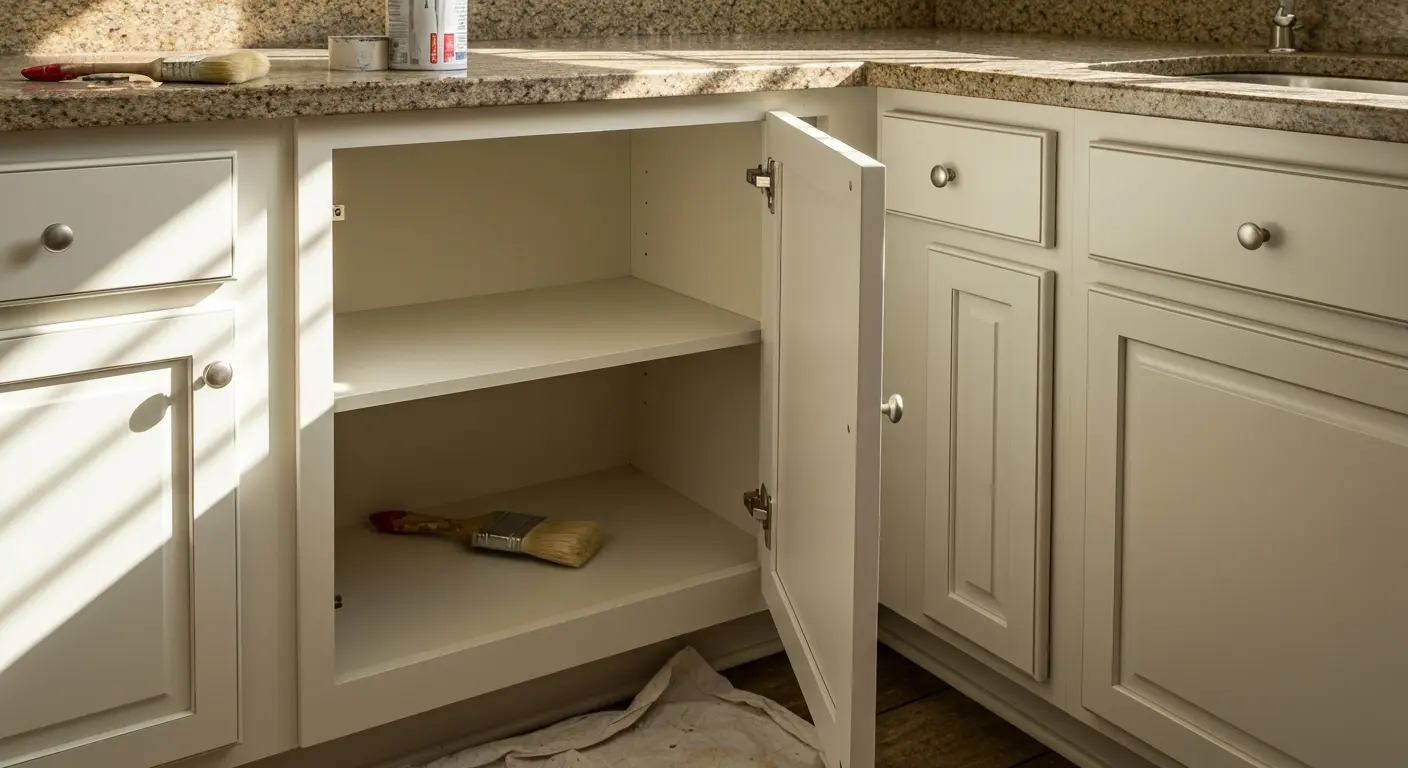 Kitchen cabinet painting project