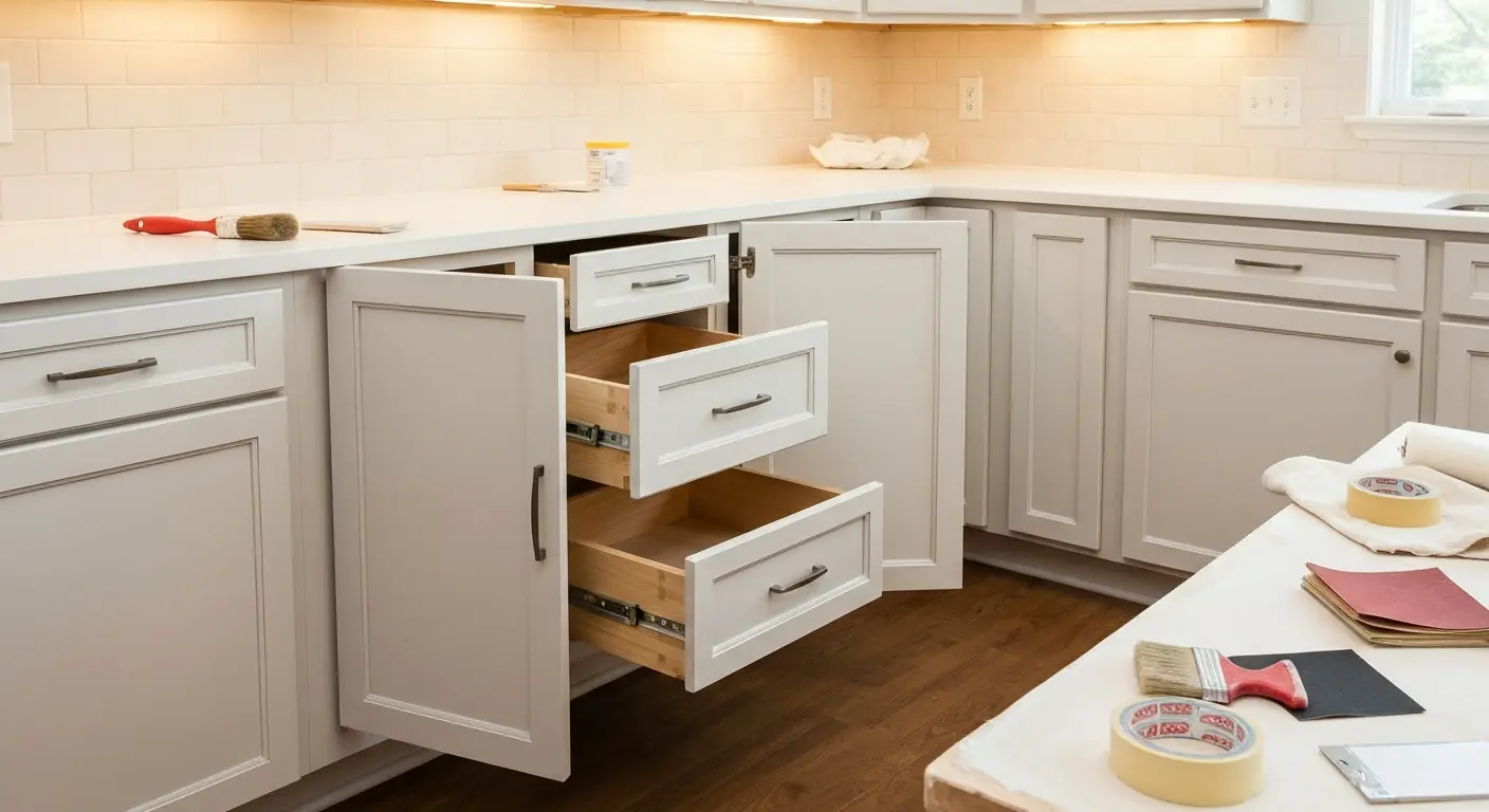 Cabinet painting work