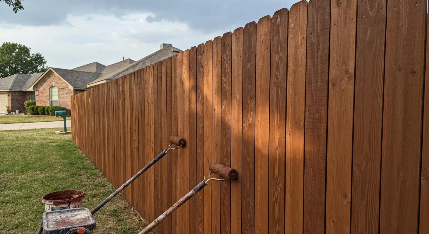 Fence staining service