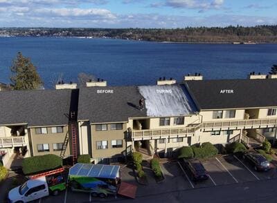 roof cleaning process