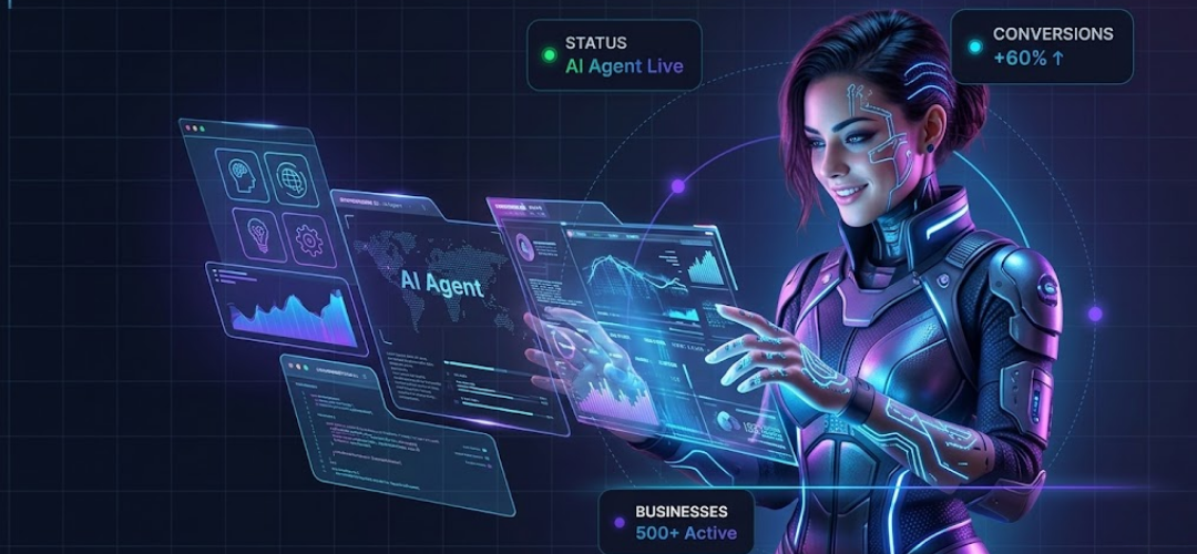 Futuristic AI Cyber Woman