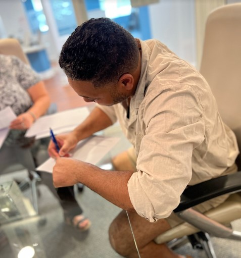 happyand satisfied real estate buyer