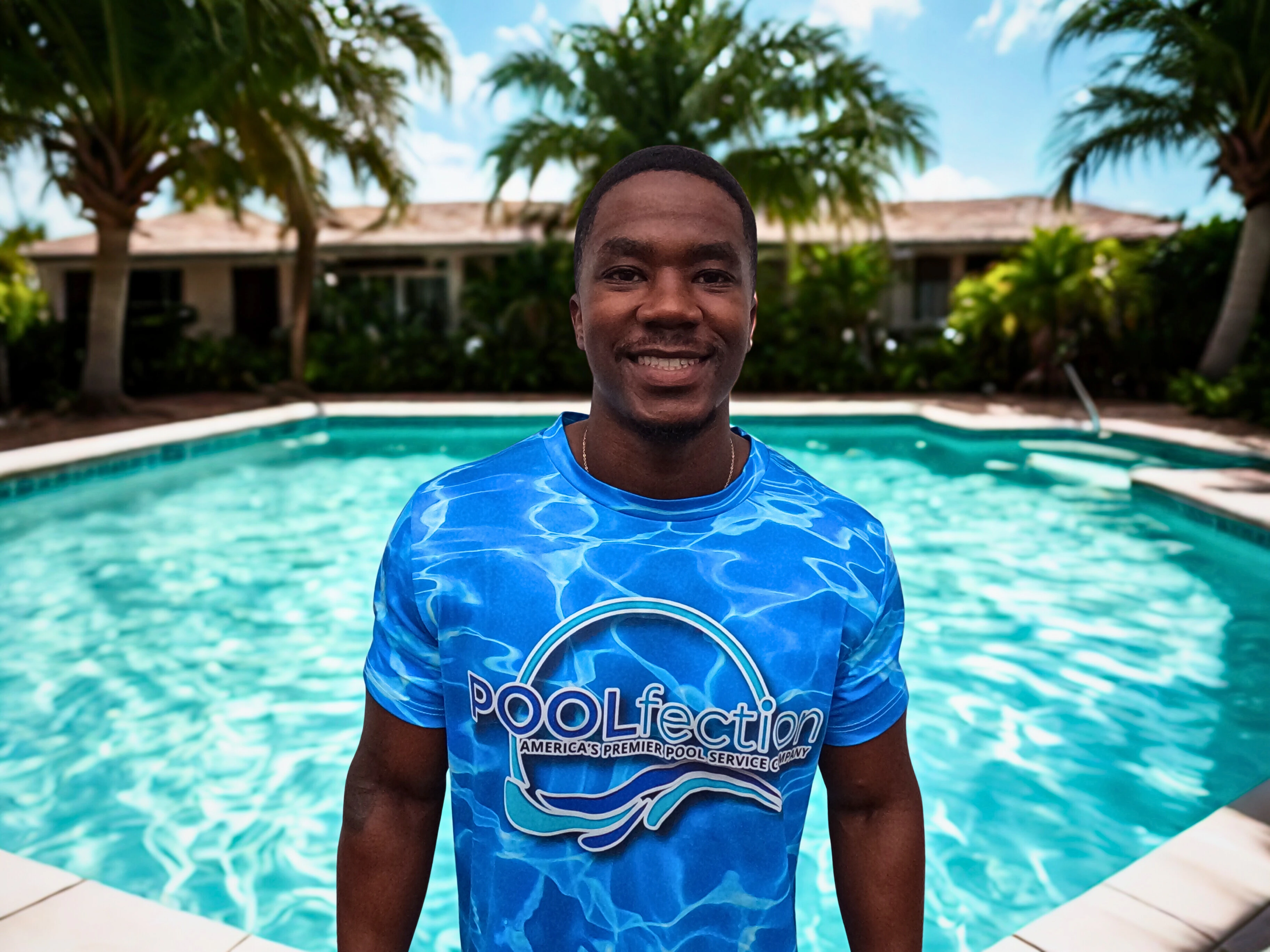 POOLfection team providing professional pool service